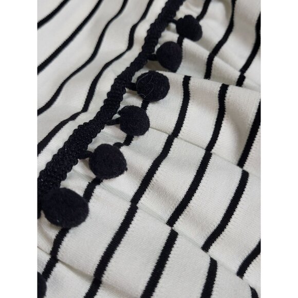City Triangles Y2K Striped Sleeveless Dress With Pom-Pom Hem Size Medium - Picture 4 of 7